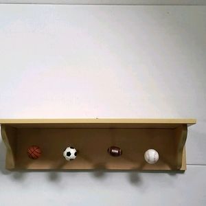 Kids sport shelf and hungers